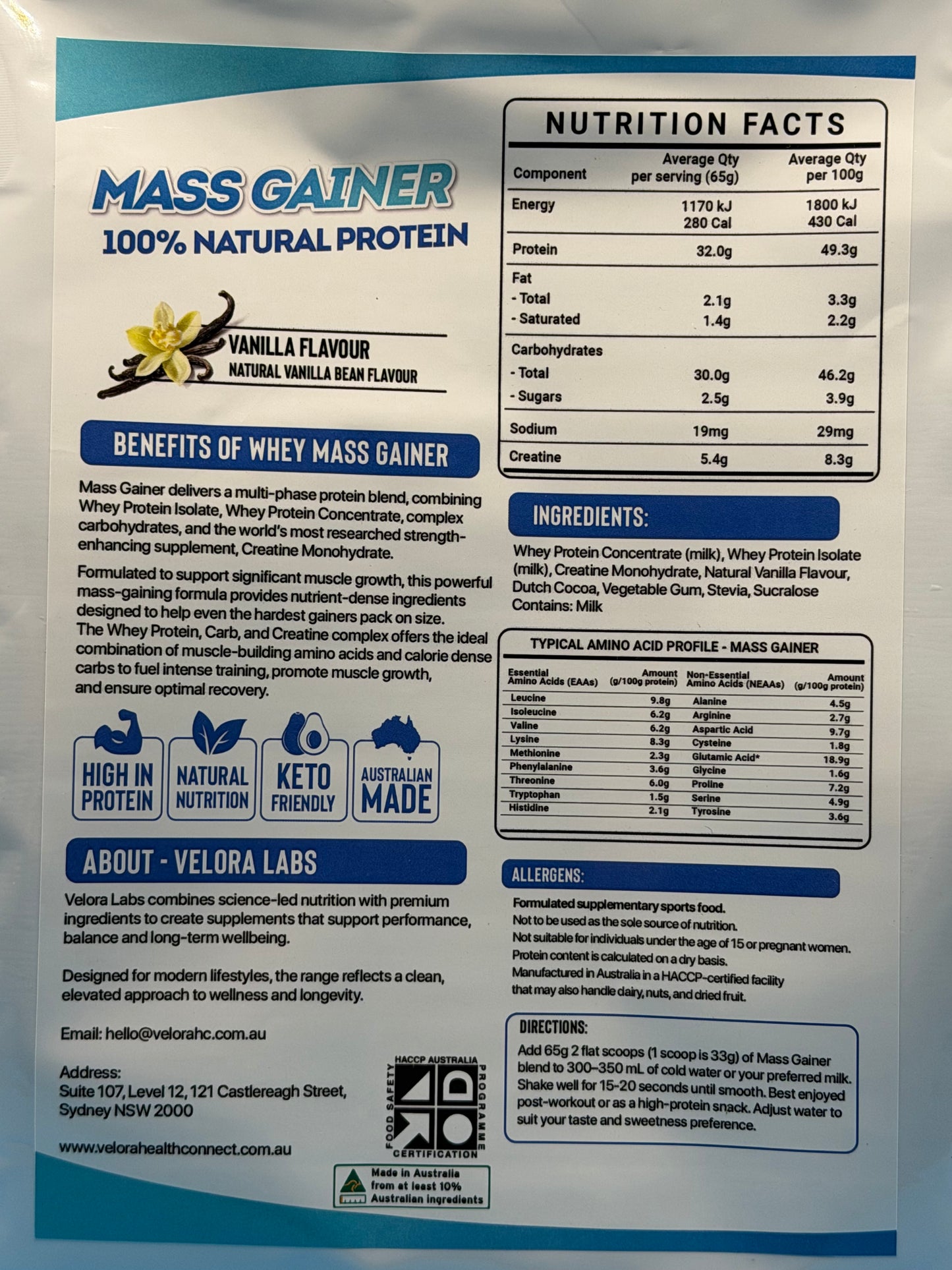 Whey Mass Gainer - 1kg
