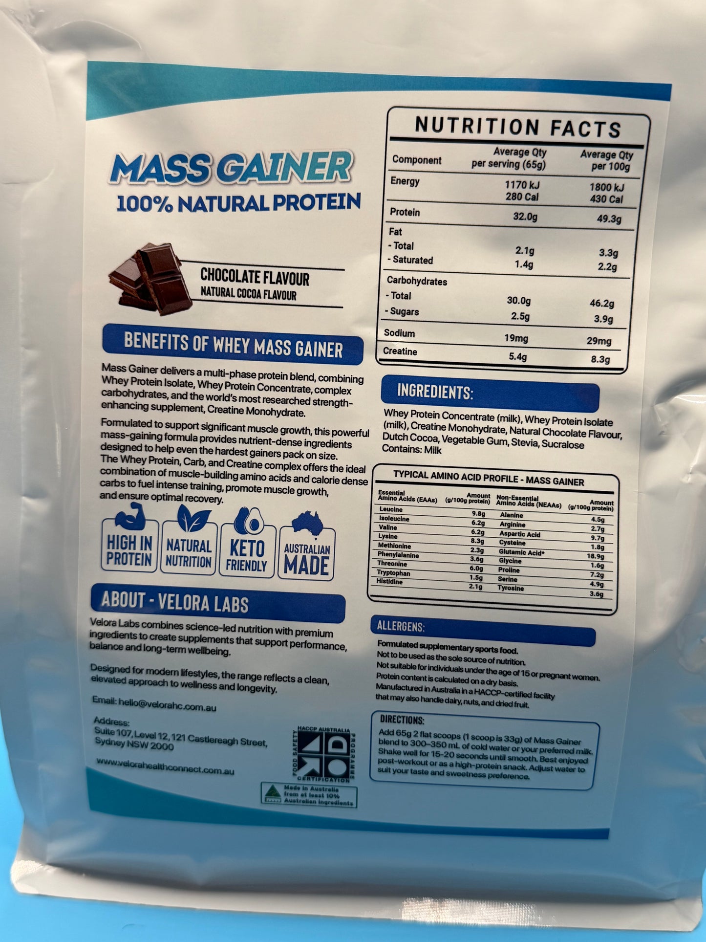 Whey Mass Gainer - 1kg